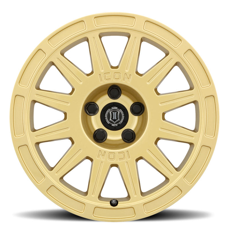 ICON Ricochet 17x8 5x4.5 38mm Offset 6in BS - Rueda dorada brillante