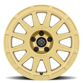 ICON Ricochet 17x8 5x4.5 38mm Offset 6in BS - Rueda dorada brillante