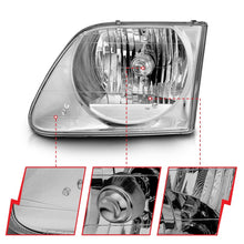 Cargar imagen en el visor de la galería, ANZO 1997-2003 Ford F-150 Faros delanteros de cristal cromados