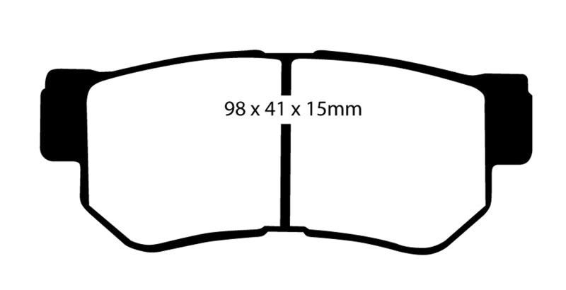 EBC 08-09 Hyundai Azera 3.3 Redstuff Rear Brake Pads