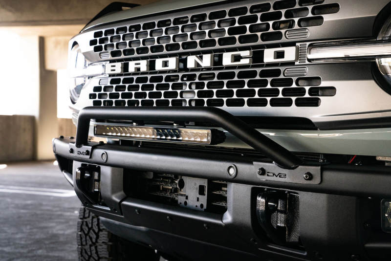 DV8 Offroad 2021-2022 Ford Bronco (no para parachoques de plástico de fábrica) Barra protectora de parachoques de fábrica - Negro