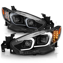 Cargar imagen en el visor de la galería, ANZO 2014-2015 Mazda 6 Projector Headlights w/ Plank Style Design Black