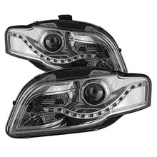 Cargar imagen en el visor de la galería, xTune Audi A4 06-08 Projector Headlights - Halogen Model Only - DRL LED - Chrome PRO-JH-AA406-DRL-C
