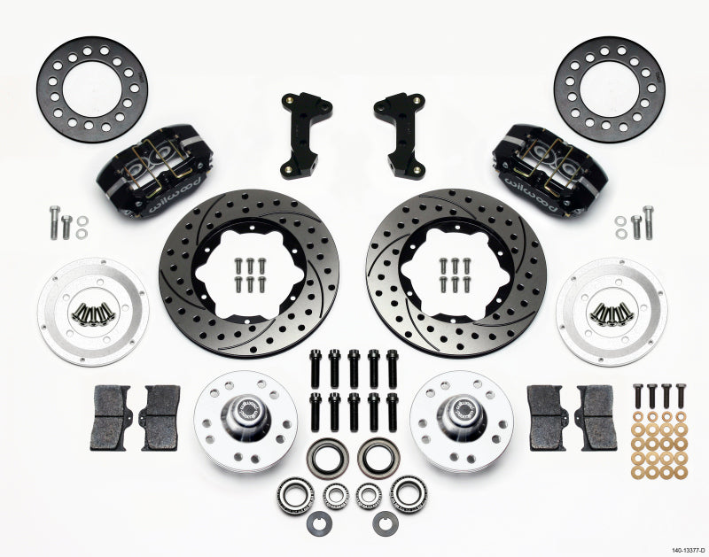 Wilwood Dynapro Dust-Boot Front Kit 11.00in Drilled 74-80 Pinto/Mustang II Disc Spindle only