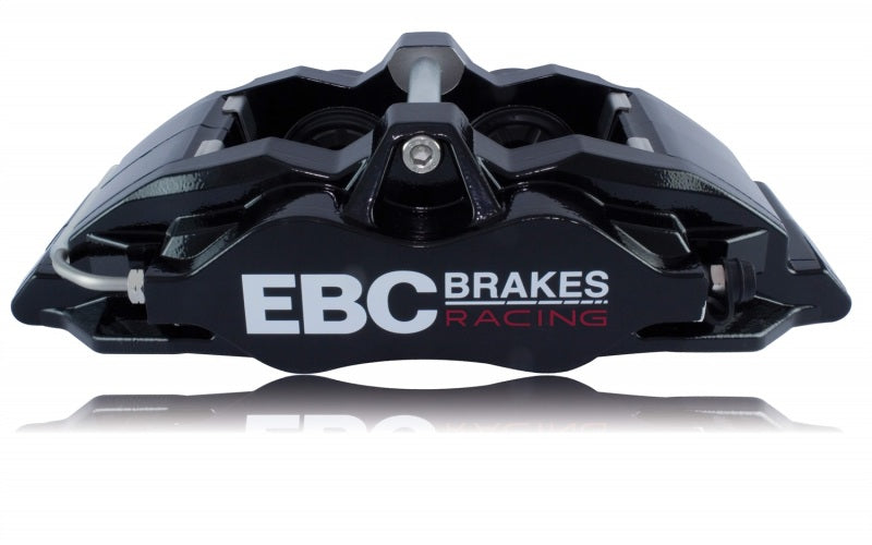 EBC Racing 05-11 Ford Focus ST (Mk2) Pinza negra Apollo-4 delantera izquierda