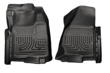 Cargar imagen en el visor de la galería, Husky Liners 11-12 Ford SuperDuty Regular Cab WeatherBeater Revestimientos de piso negros