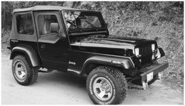 Bushwacker 87-95 Jeep Wrangler Extend-A-Fender estilo bengalas 4 piezas excluye Renegade - negro