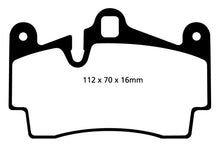 Cargar imagen en el visor de la galería, EBC 04-07 Porsche Cayenne 3.2 Redstuff Rear Brake Pads