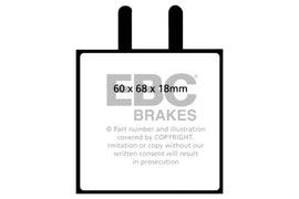 EBC 63-68 Ferrari 330 4 Pastillas de Freno Delanteras Redstuff