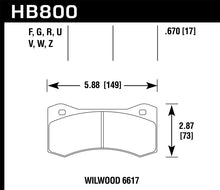 Cargar imagen en el visor de la galería, Pastillas de freno de carrera Hawk Willwood 6617 DTC-60