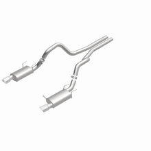 Cargar imagen en el visor de la galería, MagnaFlow 13 Ford Mustang Dual Split Rear Exit Stainless Cat Back Performance Exhaust (Street)