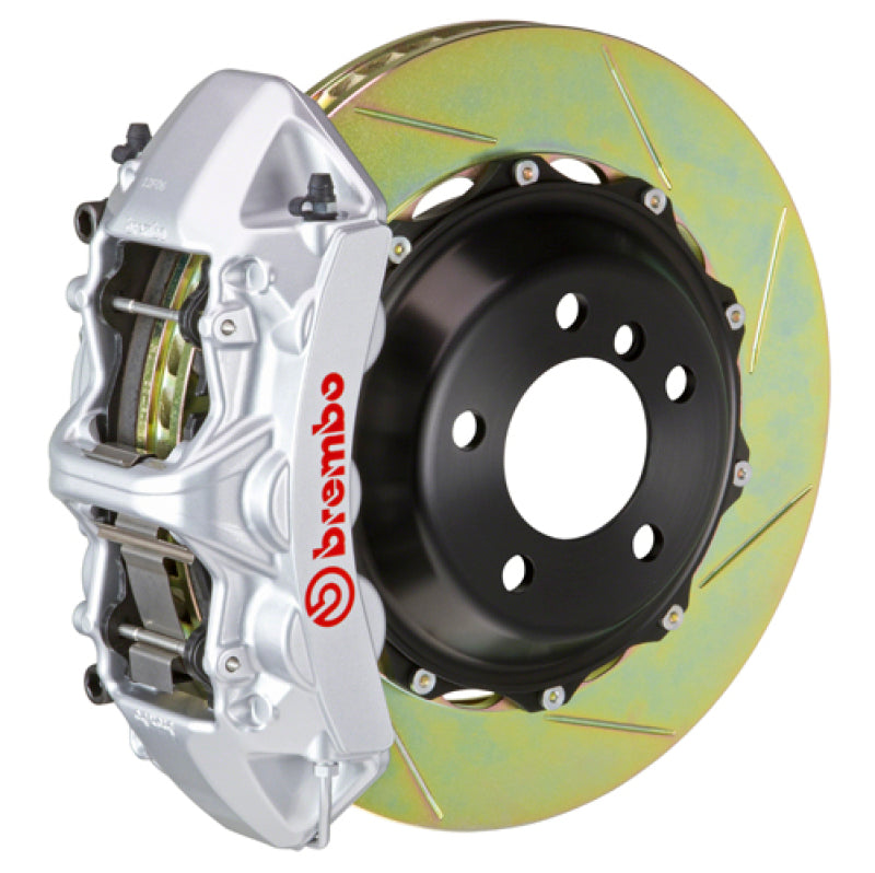 Brembo 08-09 F430 Scuderia Rr GT BBK 6Pis Cast 380x32 2pc Rotor Ranurado Tipo 1-Plata
