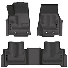 Husky Liners 2022 Jeep Grand Cherokee (nuevo estilo) Weatherbeater negro revestimiento para piso delantero y segundo asiento