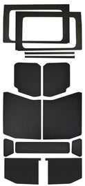 DEI 18-23 Jeep Wrangler JL Kit completo de revestimiento de techo de 4 puertas - 13 piezas - Aspecto de cuero negro