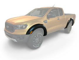 Bushwacker 2019 Ford Ranger Extended Cab Extend-A-Fender Style Bengalas 4 piezas - Negro