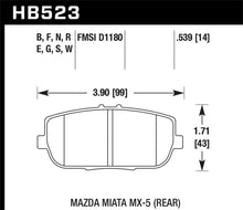 Cargar imagen en el visor de la galería, Pastillas de freno traseras Hawk 06-10 Mazda Miata MX-5 DTC-30 Race