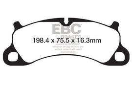 EBC 12-15 Porsche 911 (991) (solo rotor de hierro fundido) 3.8 Carrera S Redstuff Pastillas de freno delanteras