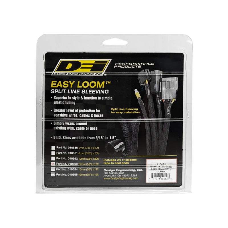 DEI Funda para alambre dividido Easy Loom 13 mm-1/2 pulg. x 12 Negro