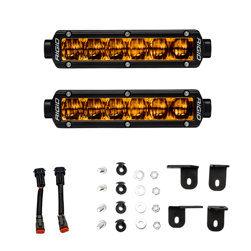 Rigid Industries 2022+ Toyota Tundra Kit de luces antiniebla amarillas selectivas serie SR de 6 pulgadas