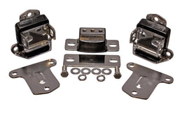 Suspensión energética 67-72 Chevrolet Camaro Soportes de motor y transmisión negros; Acabado cromado.