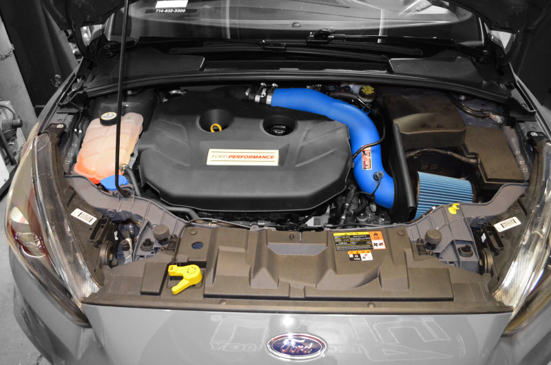 Injen16-18 Ford Focus RS Entrada de aire frío negro arrugado