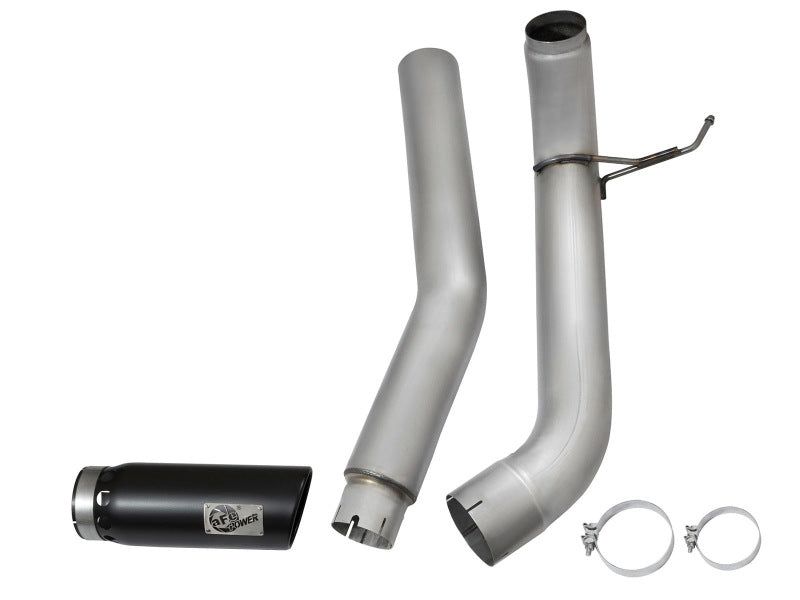 aFe Atlas Escape 5 pulgadas DPF-Back Al Steel 2016 Nissan Titan XD V8-5.0L Punta negra