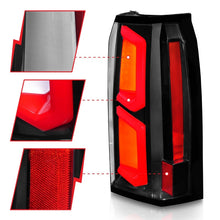 Load image into Gallery viewer, ANZO 2015-2020 Chevrolet Tahoe LED Tail Lights w/ Light Bar Black Housing Clear Lens
