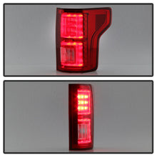 Cargar imagen en el visor de la galería, Spyder Ford F150 2015-2017 Light Bar LED Tail Lights - Red Clear ALT-YD-FF15015-LBLED-RC