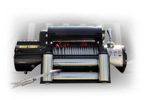 Cargar imagen en el visor de la galería, Cabrestante DV8 Offroad de 12000 LB con cable de acero y control remoto inalámbrico - Negro