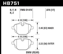 Cargar imagen en el visor de la galería, Hawk 2015 BMW 428i Gran Coupe / 11-16 535i / 11-16 X3/X4 HP Plus Pastillas de freno traseras