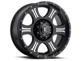 ICON Shield 20x9 5x150 16mm Offset 5.625in BS 110.1mm Diámetro Negro satinado/Rueda mecanizada