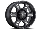 ICON Shield 20x9 5x150 16mm Offset 5.625in BS 110.1mm Diámetro Negro satinado/Rueda mecanizada