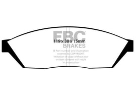 EBC 82-84 Honda Civic Hatchback 1.3 (4 velocidades) Pastillas de freno delanteras Greenstuff