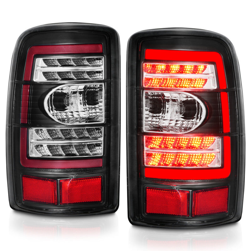 ANZO 2000-2006 Chevrolet Tahoe luces traseras LED con lente transparente carcasa negra