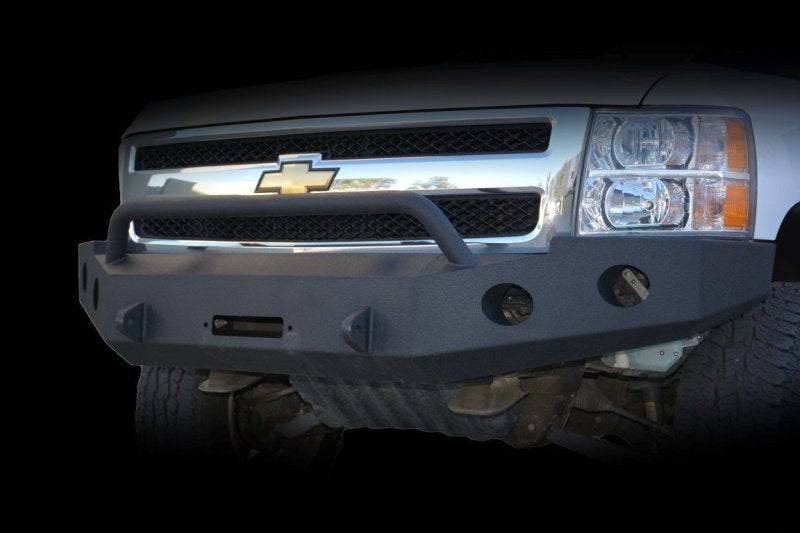 Parachoques delantero DV8 Offroad 07-13 Chevrolet Silverado 1500 - Recubrimiento en polvo negro
