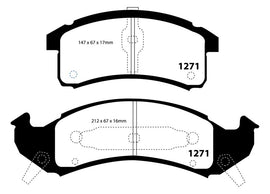 EBC 92-93 Buick Le Sabre (FWD) 3.8 Pastillas de freno delanteras Yellowstuff