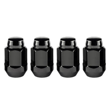 Cargar imagen en el visor de la galería, McGard Hex Lug Nut (Cone Seat Bulge Style) M14X1.5 / 22mm Hex / 1.635in. Length (4-Pack) - Black