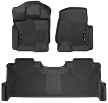 Load image into Gallery viewer, Husky Liners 2017 Ford F-250 Super Duty Crew Cab X-Act Contour Black Front &amp; Rear Floor Liners