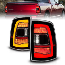 Cargar imagen en el visor de la galería, ANZO 09-18 Dodge Ram 1500 Luces traseras LED secuenciales negras con señal ámbar de retroceso