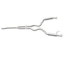 Cargar imagen en el visor de la galería, MagnaFlow Cat-Back 15-16 Ford Mustang 2.3L L4 Competition SS 3 pulgadas, parte trasera doble dividida, puntas negras de 4.5 pulgadas