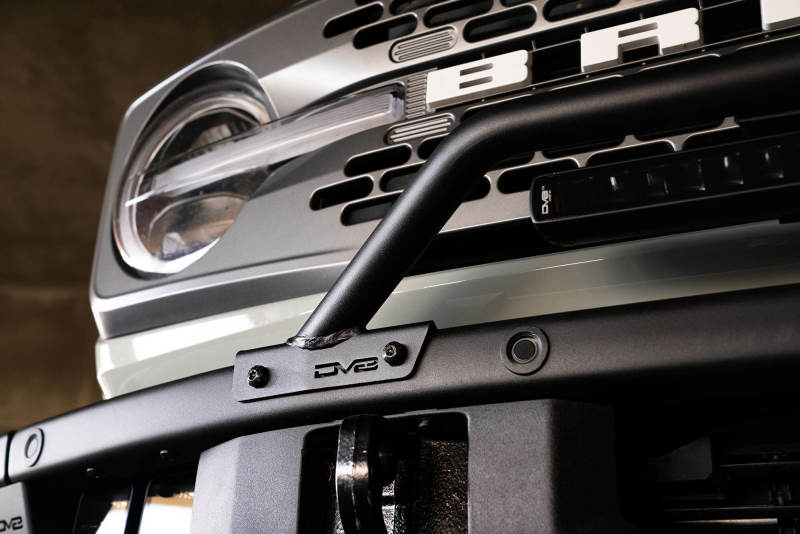 DV8 Offroad 2021-2022 Ford Bronco (no para parachoques de plástico de fábrica) Barra protectora de parachoques de fábrica - Negro
