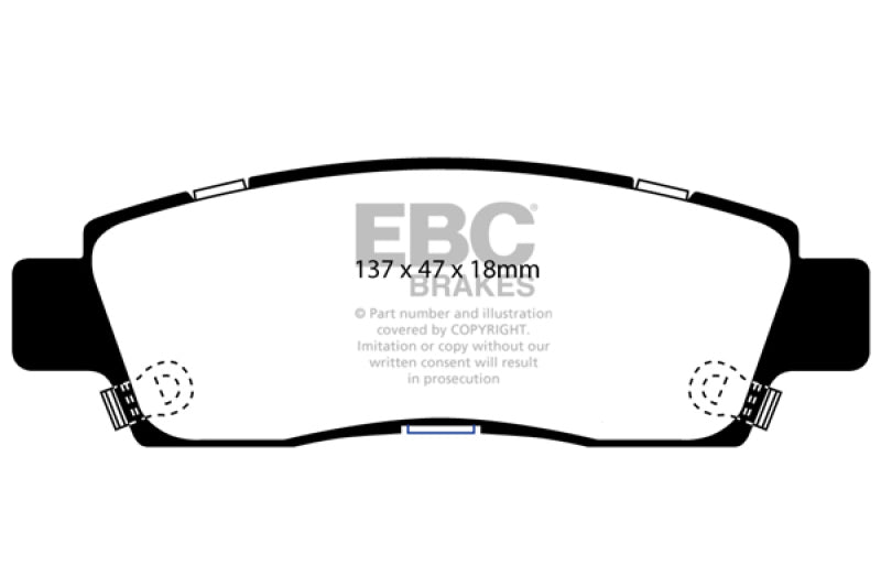 EBC 07+ Buick Enclave 3.6 Pastillas de freno traseras extra resistentes