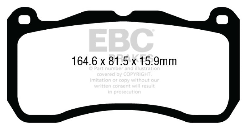 Pastillas de freno delanteras EBC 13-14 Ford Mustang GT500 Bluestuff