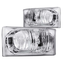 Cargar imagen en el visor de la galería, ANZO 2000-2004 Ford Excursion Crystal Faros delanteros cromados 2 piezas