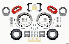 Cargar imagen en el visor de la galería, Wilwood Narrow Superlite 4R Front Hat Kit 12.88in Drill Red 76-77 Ford Bronco Dana 44 w/Lines