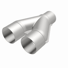 Cargar imagen en el visor de la galería, MagnaFlow Universal Trans Y-Pipe All SS 4inch (Dual) 3.5inch (Single) x 13inch (Overall)