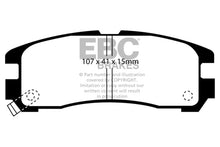 Cargar imagen en el visor de la galería, EBC 95-99 Chrysler Sebring Coupe 2.0 Pastillas de freno traseras Redstuff