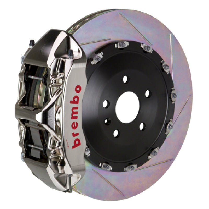 Brembo 03-07 Cayenne/S/Turbo Fr GTR BBK 6Pis Billet 405x34 2pc Rotor Ranurado Tipo 1-Níquel