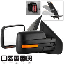 Cargar imagen en el visor de la galería, xTune 04-06 Ford F-150 Heated Amber Seq LED Signal OEM Pwr Mirrors (Pair) (MIR-03FF04-G2-PW-RAM-SET)