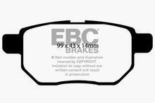 Cargar imagen en el visor de la galería, EBC 11+ Lexus CT200h 1.8 Hybrid Ultimax2 Rear Brake Pads
